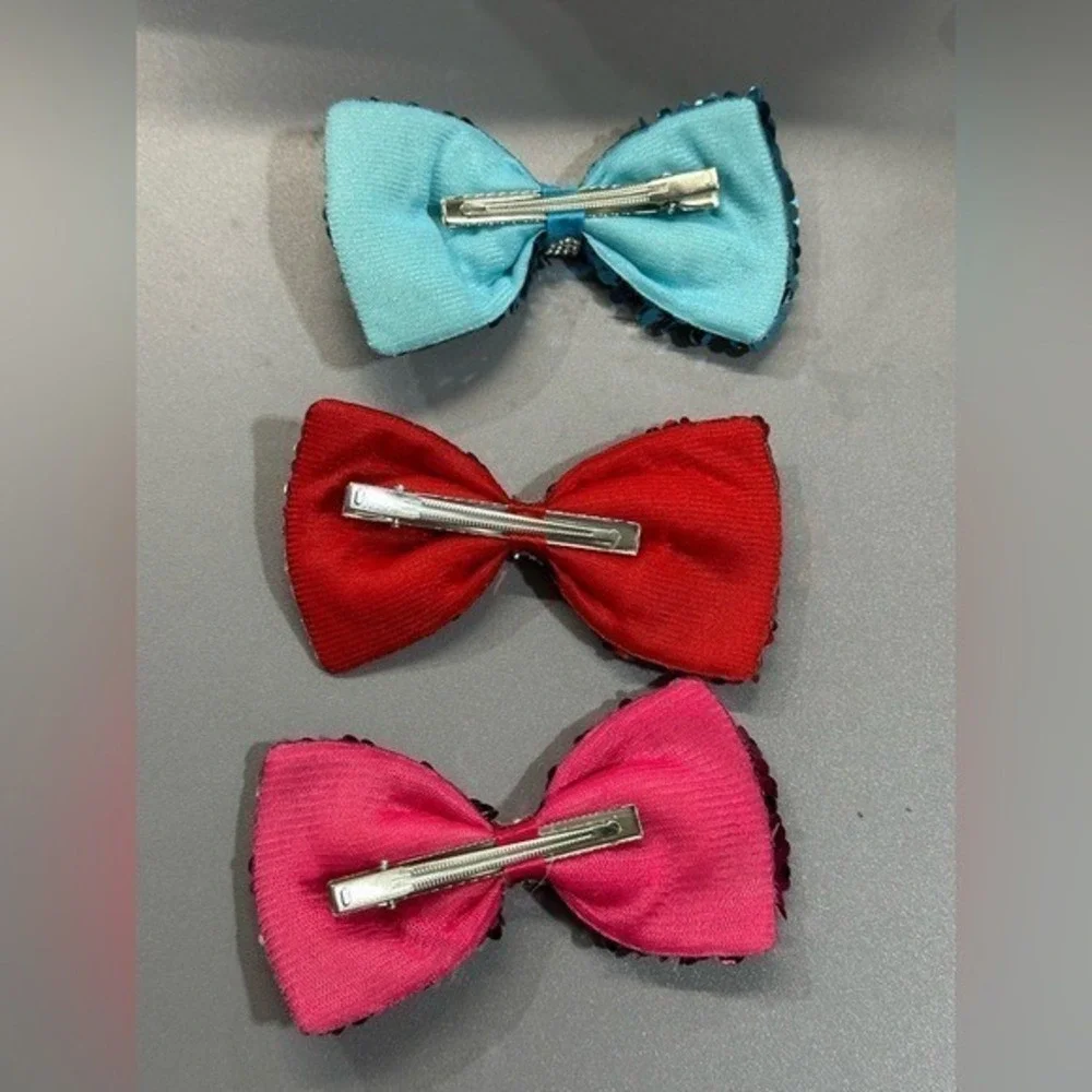 NEW Hair Accessories Bow Clips set‎ of 3